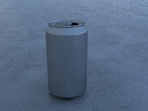 standard soda drink can no textures 3D Model