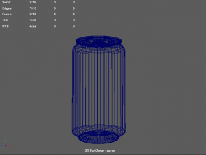 standard soda drink can no textures 3D Model
