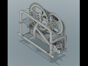 mechanical visit card holder 3D-printmodel