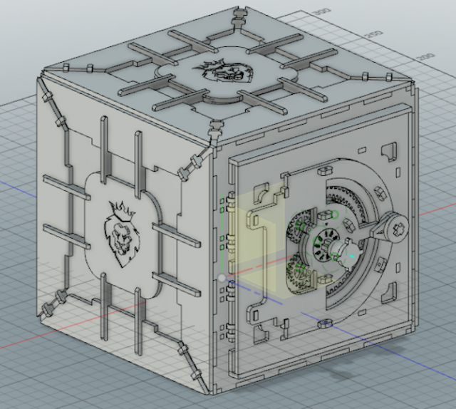 mechanical safe with code lock 3D Print Model .c4d .max .obj .3ds .fbx .stl .blend 