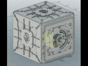 mechanical safe with code lock 3D Print Model