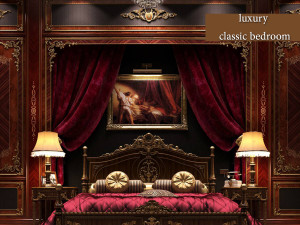 luxurious bedroom 3D Model
