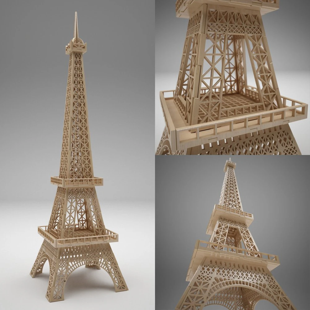 effel tower 3D Model .c4d .max .obj .3ds .fbx .stl .blend 