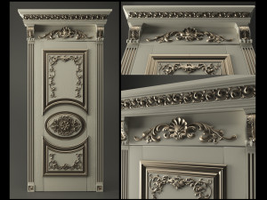 classic door Modelo 3D