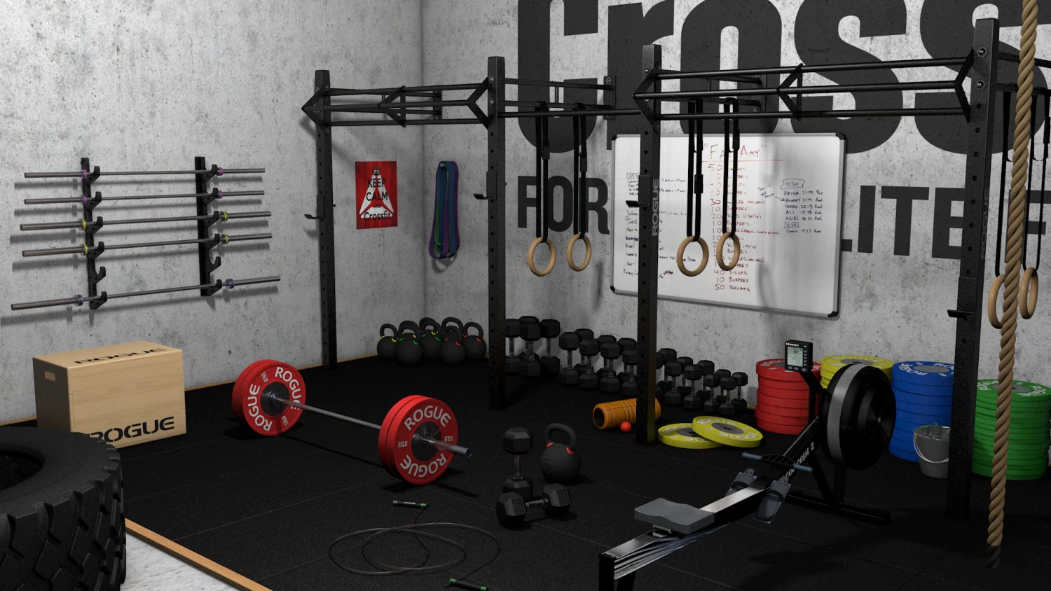 crossfit 3D Model .c4d .max .obj .3ds .fbx .stl .blend 