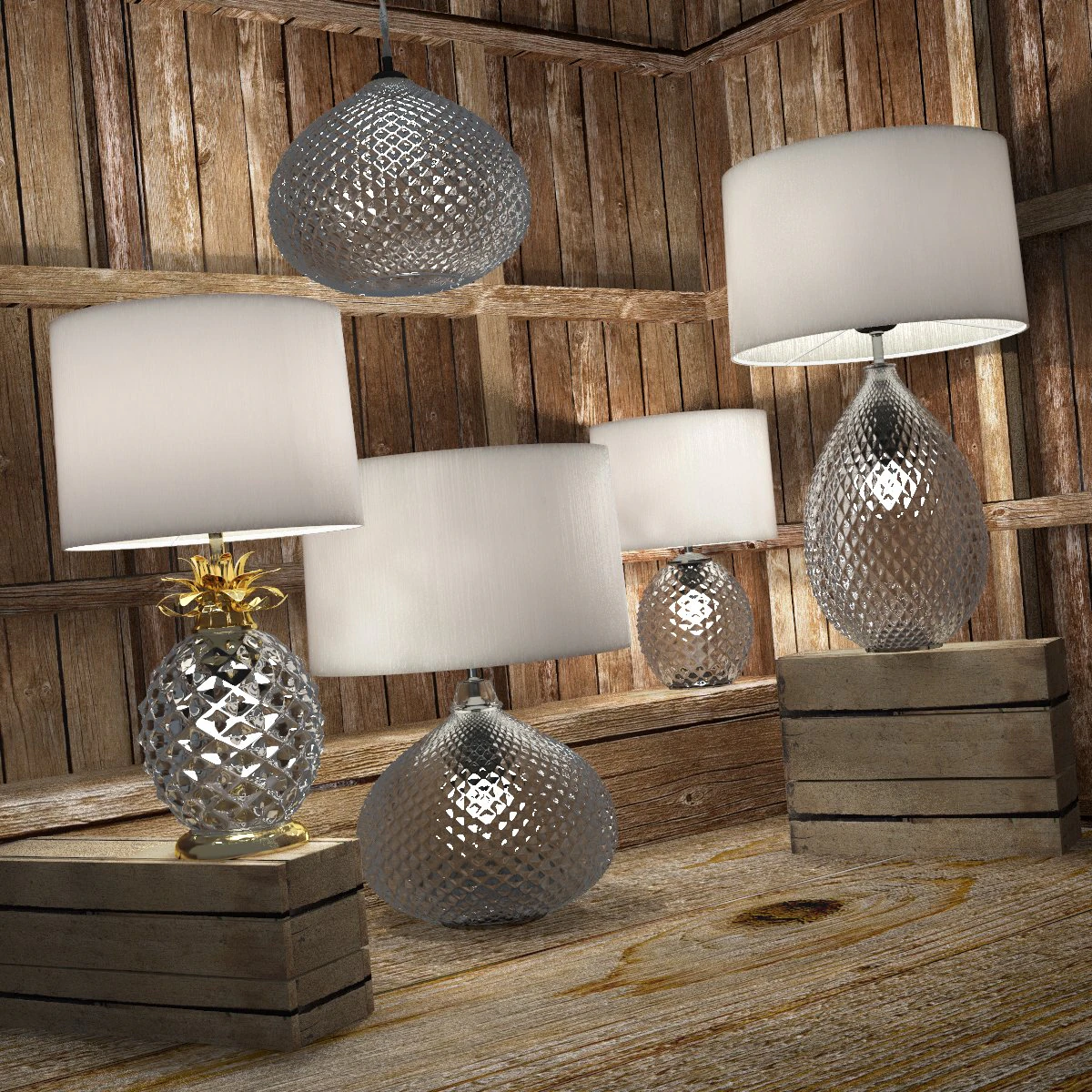 decorative lamps glamour 3D Model .c4d .max .obj .3ds .fbx .stl .blend 