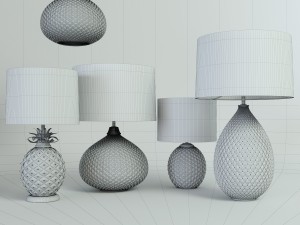 decorative lamps glamour Model 3D