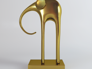 figurines five elephants 3D Модель