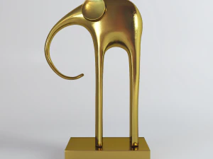 figurines five elephants 3D Model