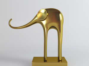 figurines five elephants 3D Модель