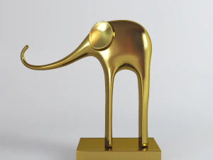 figurines five elephants 3D Model