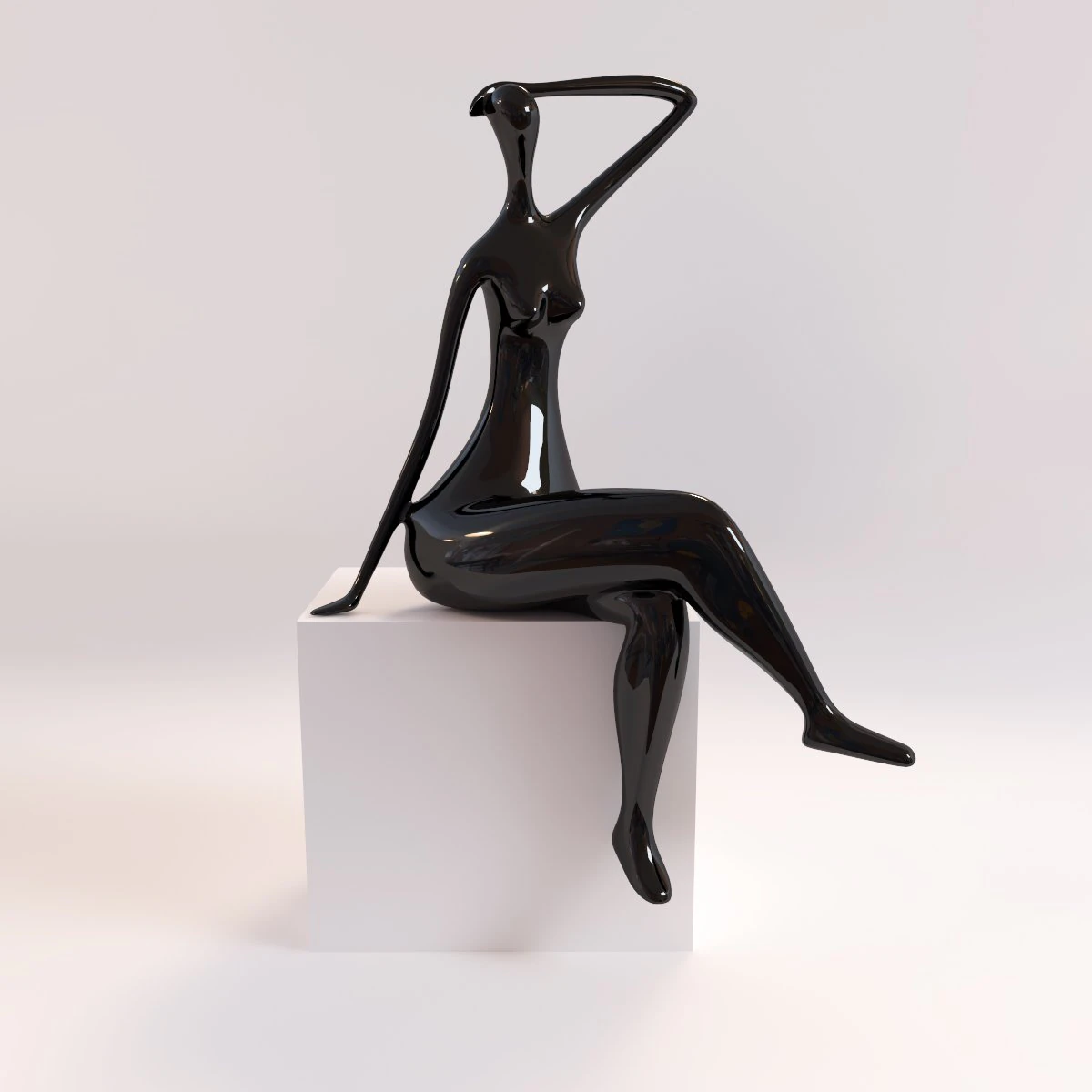 a statuette of a lady 1 3D Model .c4d .max .obj .3ds .fbx .stl .blend 