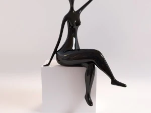 a statuette of a lady 1 3D Model