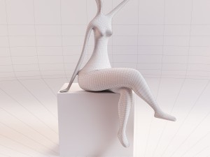 a statuette of a lady 1 3D Модель