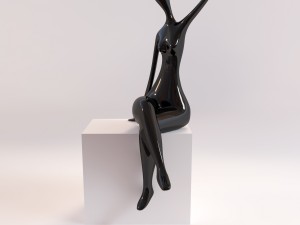 a statuette of a lady 1 3D Модель