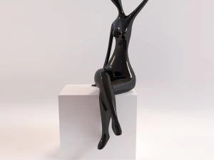 a statuette of a lady 1 3D Model
