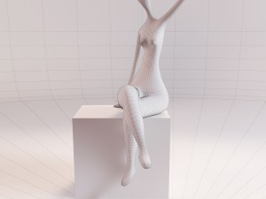 a statuette of a lady 1 3D Модель