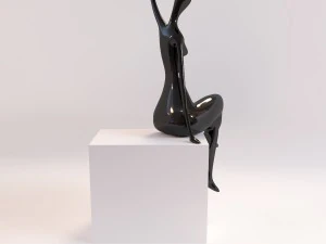 a statuette of a lady 1 3D Model
