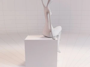 a statuette of a lady 1 3D Model