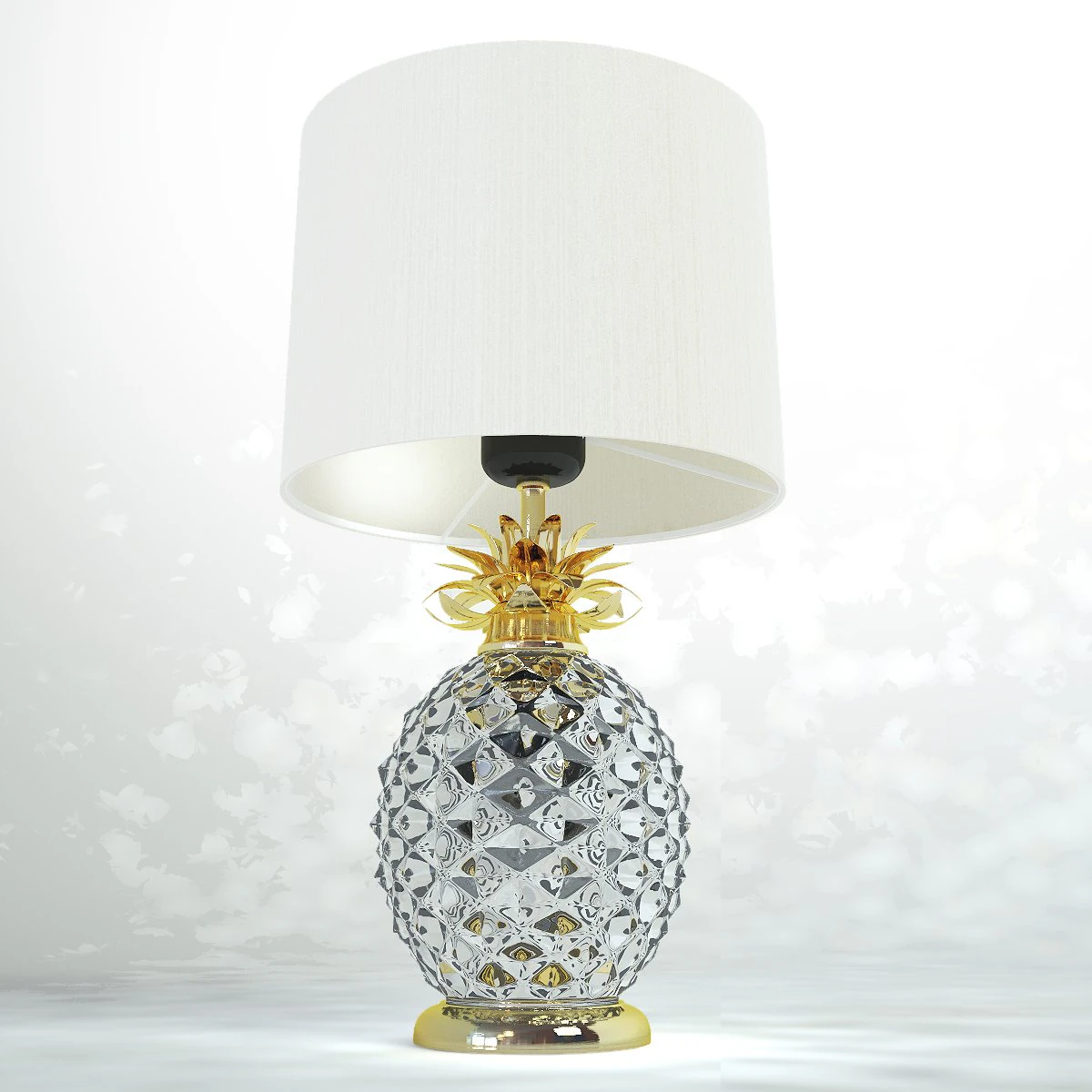 decorative lamp glamour pineapple 3D Model .c4d .max .obj .3ds .fbx .stl .blend 