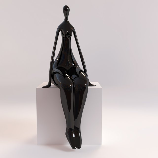 a statuette of a lady 2 3D 模型 .c4d .max .obj .3ds .fbx .stl .blend 