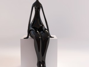 a statuette of a lady 2 3Dモデル