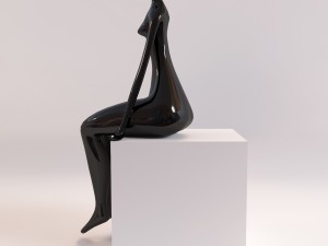 a statuette of a lady 2 3D 模型