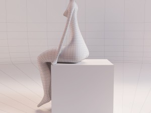 a statuette of a lady 2 3D 模型