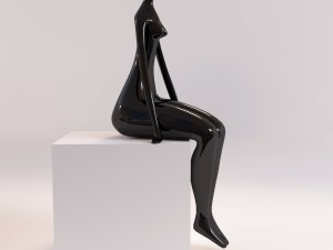 a statuette of a lady 2 3D 模型