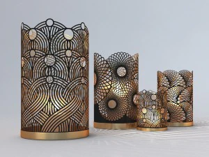 декоративні ажурні підсвічники 3D Модель