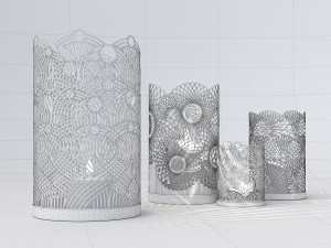 decorative openwork candle holders 3D Model