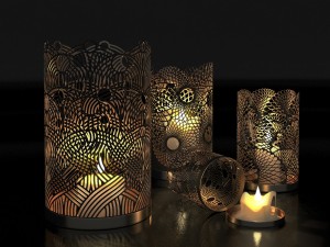decorative openwork candle holders 3D Model