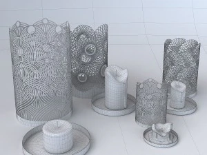 decorative openwork candle holders 3D Model