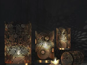 decorative openwork candle holders 3D Model