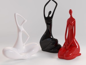 figurines three ladies 3D Model