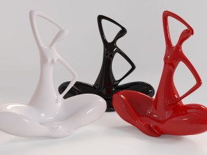 figurines three ladies 3D Модель