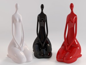 figurines three ladies 3D Модель