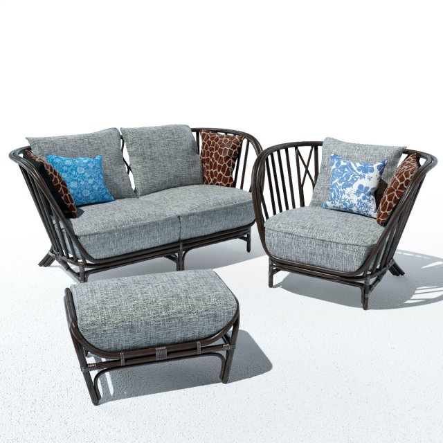 furniture for the terrace kyoto collection 3D Model .c4d .max .obj .3ds .fbx .stl .blend 