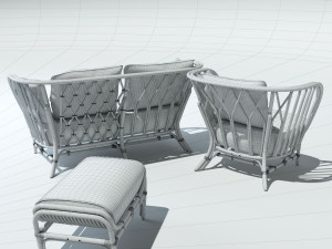 furniture for the terrace kyoto collection 3D Model