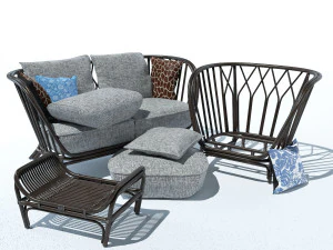 furniture for the terrace kyoto collection 3D Model
