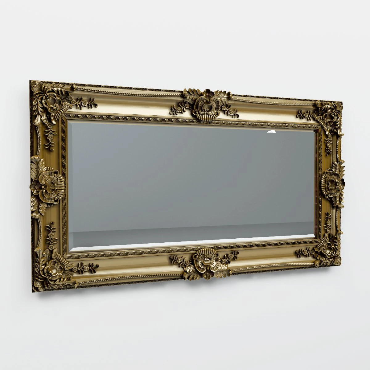 mirror in classic frame 3D Model .c4d .max .obj .3ds .fbx .stl .blend 