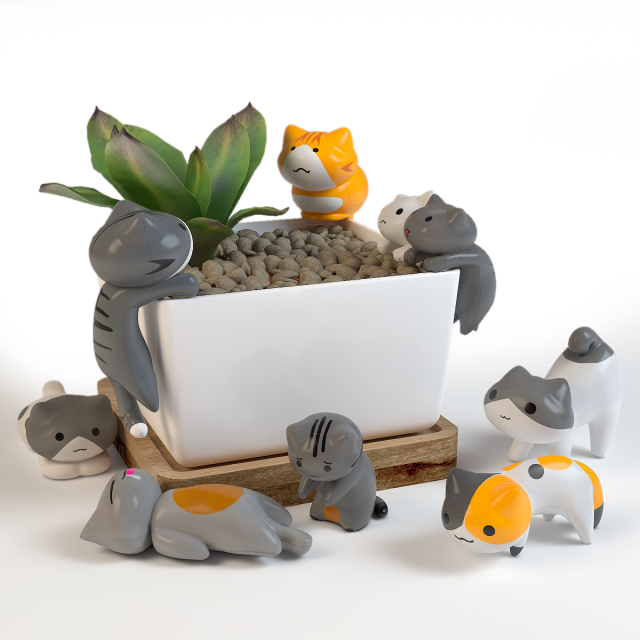 cats the decor 3Dモデル .c4d .max .obj .3ds .fbx .stl .blend 
