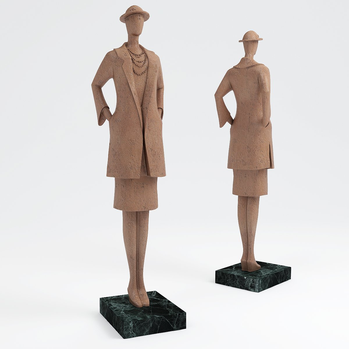 Lady In The Coat 3d Model In Sculpture 3dexport