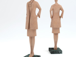 lady in the coat 3D-Modell