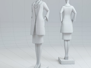lady in the coat 3D-Modell