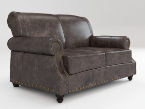 leather sofa and chair landry 3D Modell