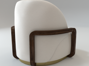 lady peacock design armchair Modelo 3D