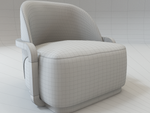 lady peacock design armchair Modelo 3D