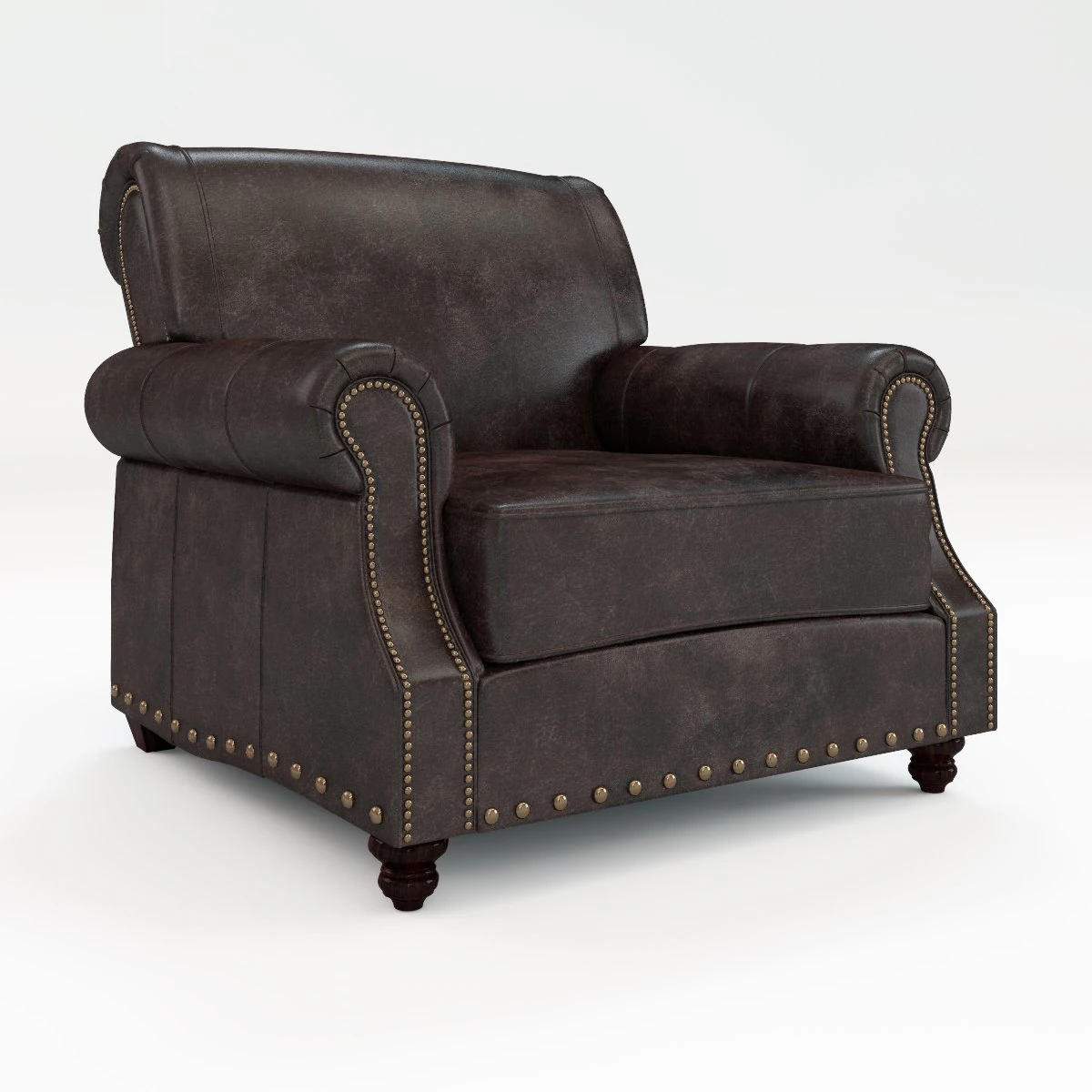 landry leather armchair 3D Model .c4d .max .obj .3ds .fbx .stl .blend