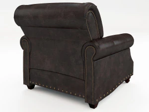 landry leather armchair 3D Model